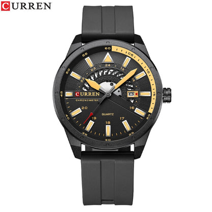New Men Watch Top Brand Luxury Waterproof Sport Mens Watches Silicone Automatic Date Military Wristwatch black