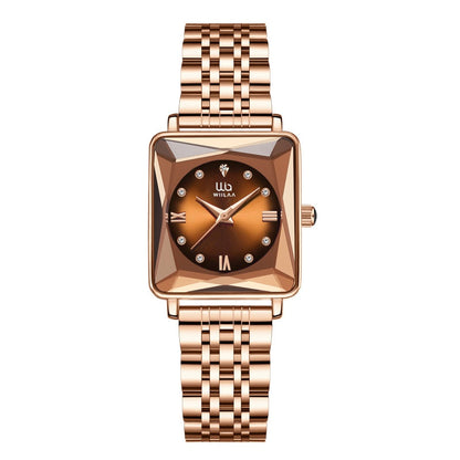 Women Business Wrist Square Watch Simple Design Luxury Fashion Rectangular Gold Stainless Steel Waterproof Quartz Watches