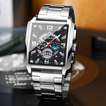 Relogio Masculino Wrist Watches Men Top Brand Luxury Golden Men Watches Gold Big Male Wristwatch Man Square Golden Dial