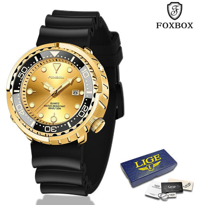 New Watch For Men Fashion Silicone belt Chronograph Sport Wristwatch 50M Waterproof Luminous Dive Male Clocks