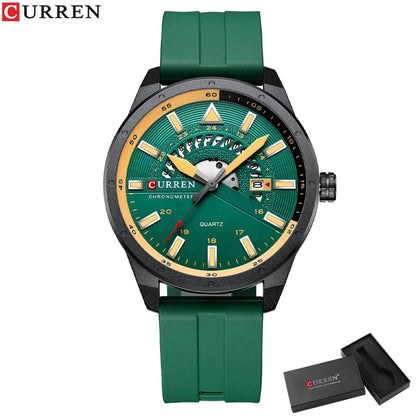 New Men Watch Top Brand Luxury Waterproof Sport Mens Watches Silicone Automatic Date Military Wristwatch