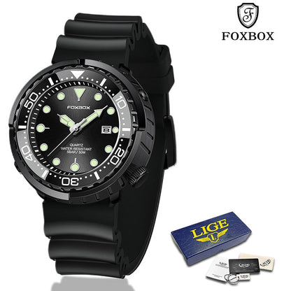 New Watch For Men Fashion Silicone belt Chronograph Sport Wristwatch 50M Waterproof Luminous Dive Male Clocks