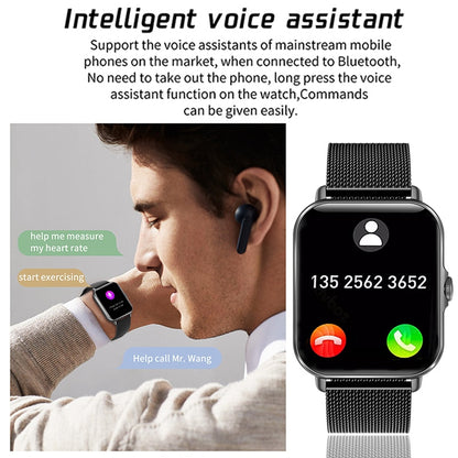 New Bluetooth Answer Call Smart Watch Men Full Touch Dial Call Fitness Tracker IP67 Waterproof smartwatch For Men Women+box