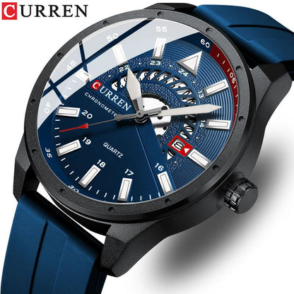 New Men Watch Top Brand Luxury Waterproof Sport Mens Watches Silicone Automatic Date Military Wristwatch