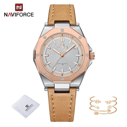 Minimalist Design Sports Watch for Women Casual Quartz Ladies Leather Wrist Watches Polygon Case Female Clock