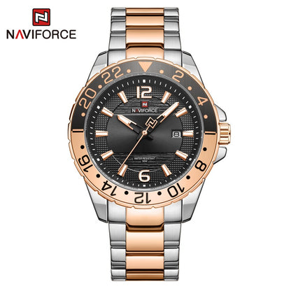 Top Brand Man Quartz Wristwatch Luxury Gold Watch Business Classic Stainless Steel Calendar Clock Waterproof