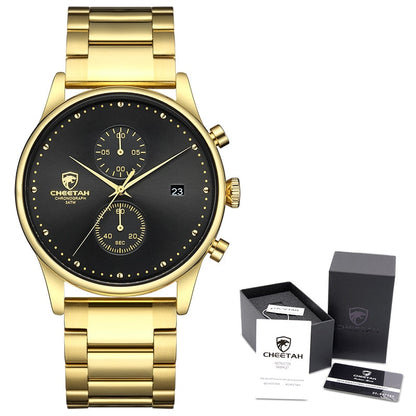 New Men Watches Chronograph Quartz Watch Men Stainless Steel Waterproof Sports Clock Watches Business reloj hombre G Box, China