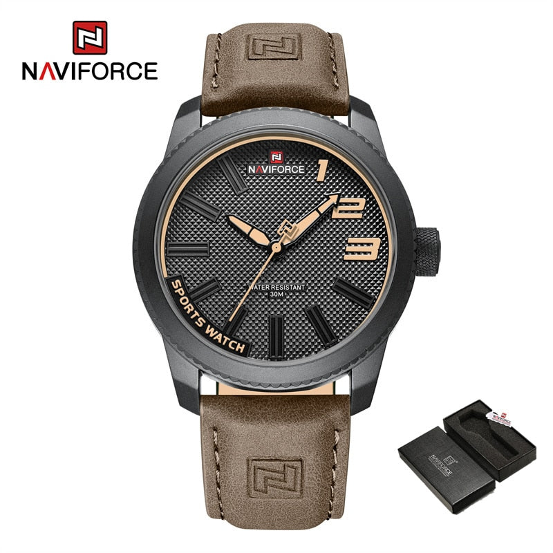 New Quartz Sport Waterproof Clock Fashion Luxury High Quality Male Leather Wrist watch