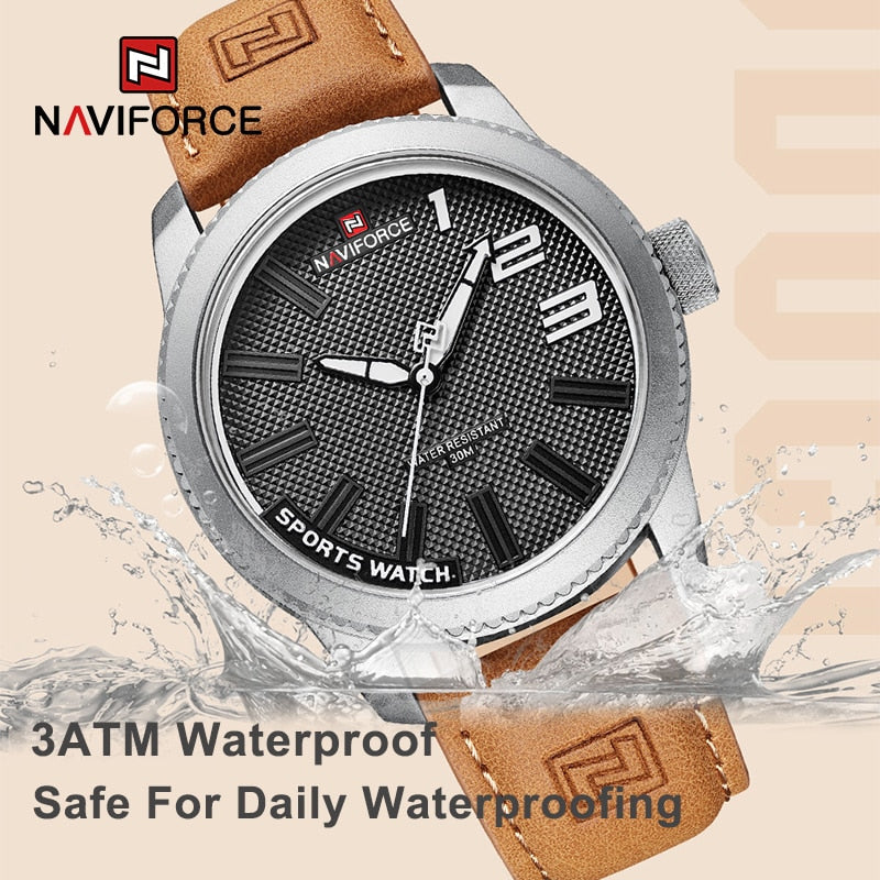 New Quartz Sport Waterproof Clock Fashion Luxury High Quality Male Leather Wrist watch