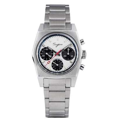 New 37mm Chronograph Watch of Men Seagull ST1902 Swan neck Movement Waterproof Mechanical Wristwatches Dome Sapphire