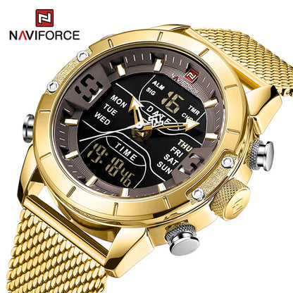 Men Watch Top Luxury Brand Men Military Sport Quartz Wrist Watches Stainless Steel LED Digital Clock Relogio Masculino