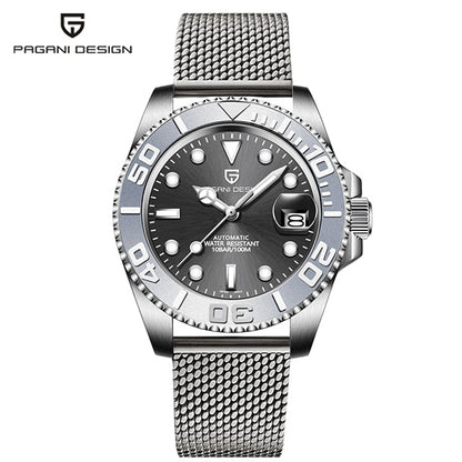 New Sports Men Mechanical Wristwatch Sapphire Luxury Automatic Watch Men Stainless Steel Waterproof Clock