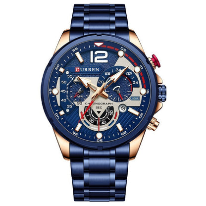 Watches Men CURREN Top Brand Luxury Casual Steel Quartz Men Watch Business Clock Male Sport Waterproof Date Chronograph