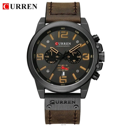 CURREN 8314 Luxury Brand Quartz Men Watch Military Waterproof Leather Strap Sport Mens Watches Fashion Casual Male Clock часы