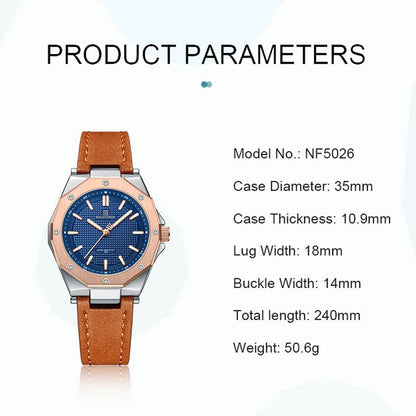 Minimalist Design Sports Watch for Women Casual Quartz Ladies Leather Wrist Watches Polygon Case Female Clock
