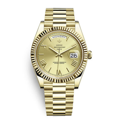 Original Casual Brand Watch Men Top Luxury Stainless Steel 3atm Waterproof daydate Business Men Fashion Wrist Watch