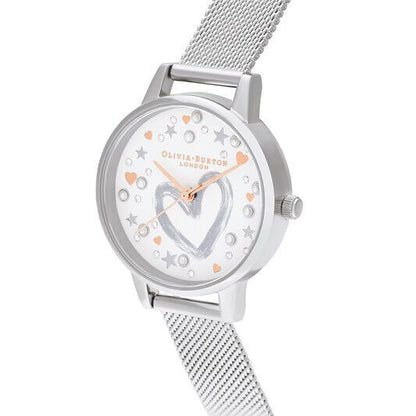 Watch Women Quartz Fashion Little Bee Dial Watches Waterproof Stainless Steel Mesh Band Ladies Wristwatch Gifts