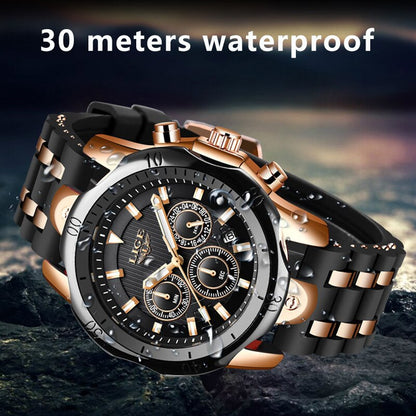 LIGE Fashion Watch for Men Sports Watches Waterproof Quartz Date Clock Military Wrist Watch Watch