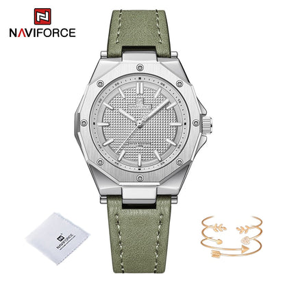 Minimalist Design Sports Watch for Women Casual Quartz Ladies Leather Wrist Watches Polygon Case Female Clock SWGN, China