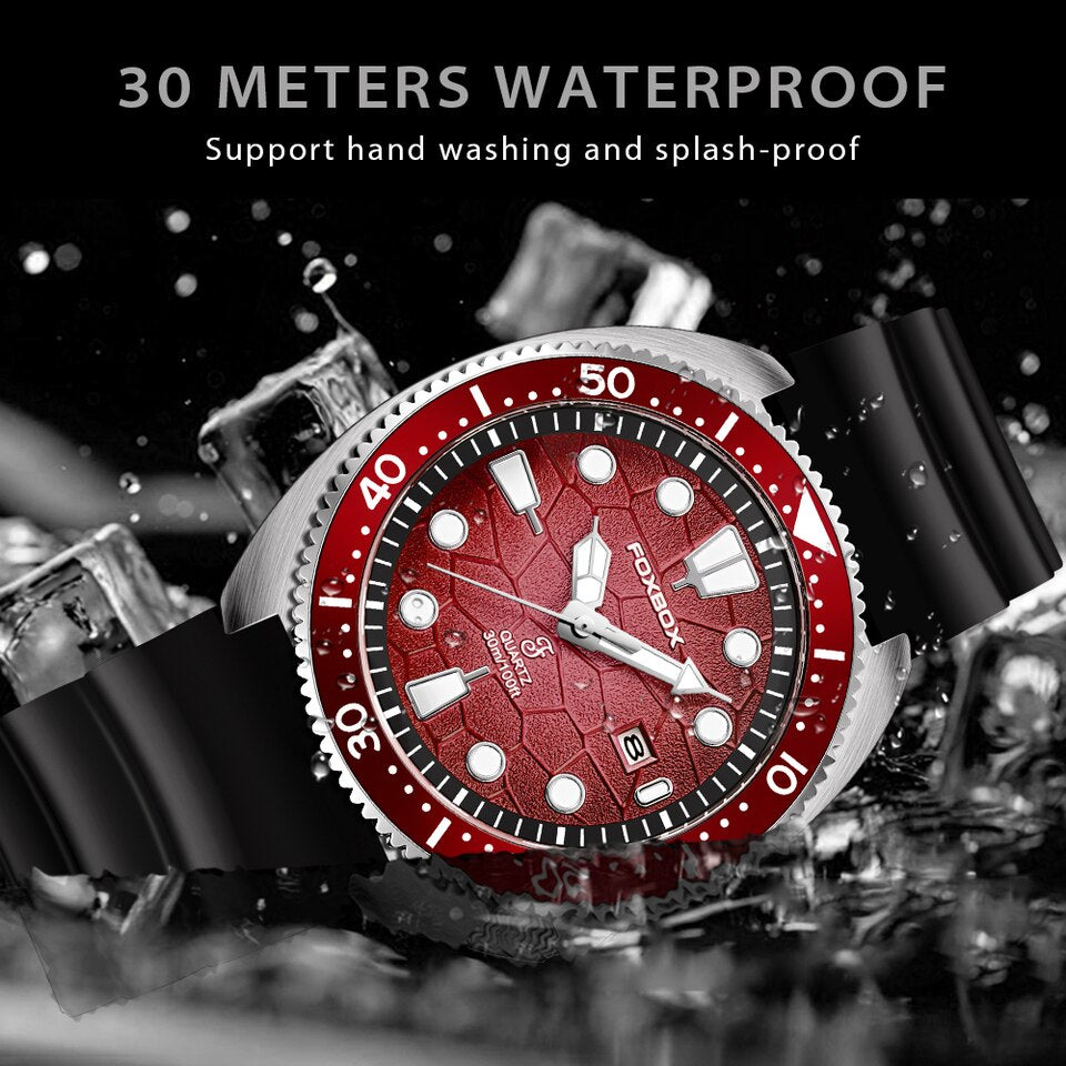LIGE Men Watch Fashion Silicone Strap 30m Waterproof Watches Luminous Hand Sport Watch Rotating Bezel Calendar Quartz Wristwatch