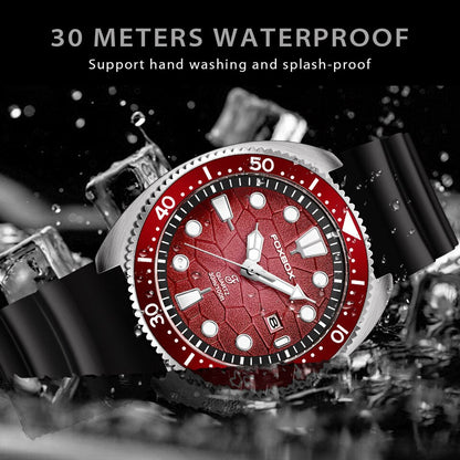 LIGE Men Watch Fashion Silicone Strap 30m Waterproof Watches Luminous Hand Sport Watch Rotating Bezel Calendar Quartz Wristwatch