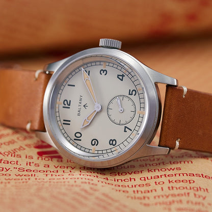 The D12 Minitary Watch Vintage Stainless Steel VD78 Quartz Movement 200M Waterproof Sub-second Field Watch