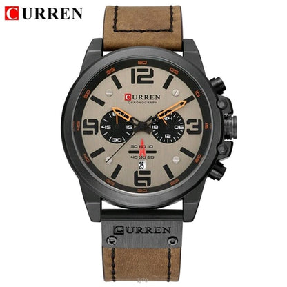 CURREN 8314 Luxury Brand Quartz Men Watch Military Waterproof Leather Strap Sport Mens Watches Fashion Casual Male Clock часы