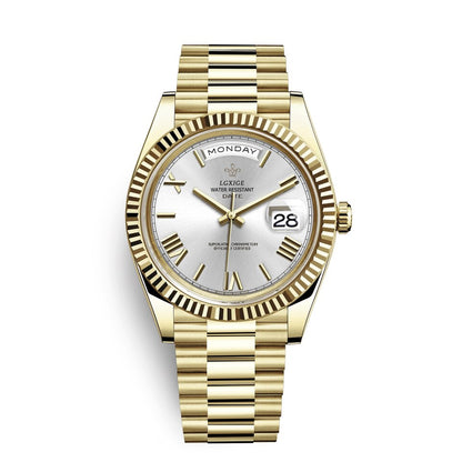 Original Casual Brand Watch Men Top Luxury Stainless Steel 3atm Waterproof daydate Business Men Fashion Wrist Watch