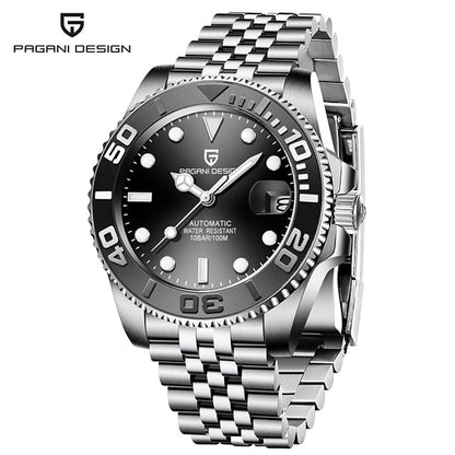 New Sports Men Mechanical Wristwatch Sapphire Luxury Automatic Watch Men Stainless Steel Waterproof Clock