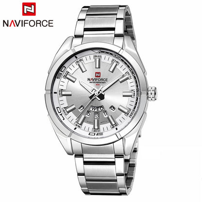 New Men Quartz Watches Full Steel Waterproof Casual Date Sport Military Wrist Watch Relogio Masculino