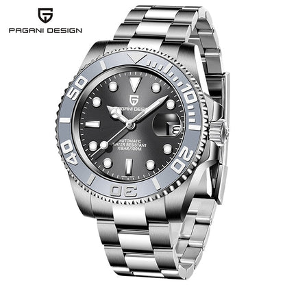 New Sports Men Mechanical Wristwatch Sapphire Luxury Automatic Watch Men Stainless Steel Waterproof Clock