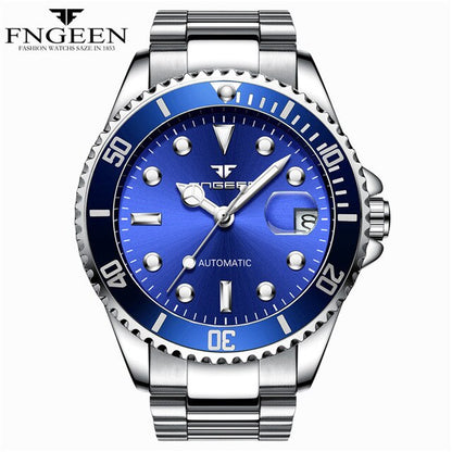 Mechanical Watches for Men Luxury Brand Stylish Man Watch Classic Business Automatic Wrist Watch Date Hodinky Montre Homme Blue
