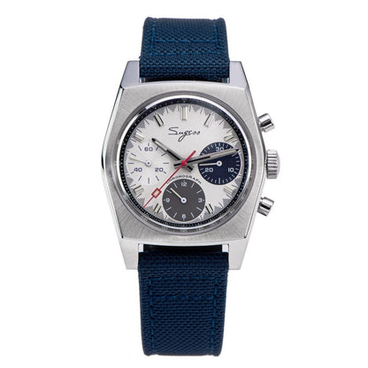New 37mm Chronograph Watch of Men Seagull ST1902 Swan neck Movement Waterproof Mechanical Wristwatches Dome Sapphire
