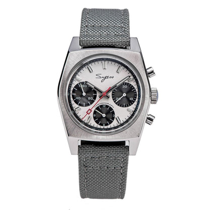 New 37mm Chronograph Watch of Men Seagull ST1902 Swan neck Movement Waterproof Mechanical Wristwatches Dome Sapphire
