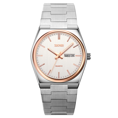 New Casual Quartz Clock Male Full Steel Time Week Date Sports Watch Mens Waterproof Business Wristwatches Man reloj hombre color3