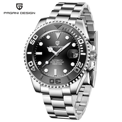 New Sports Men Mechanical Wristwatch Sapphire Luxury Automatic Watch Men Stainless Steel Waterproof Clock