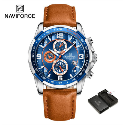 Luxury NAVIFORCE 100% Original Fashion Watch For Men Multifunction Sport Waterproof Man Quartz Wrist Watches Clock
