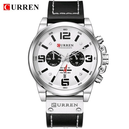 CURREN 8314 Luxury Brand Quartz Men Watch Military Waterproof Leather Strap Sport Mens Watches Fashion Casual Male Clock часы