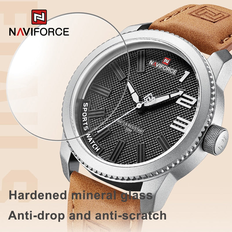 New Quartz Sport Waterproof Clock Fashion Luxury High Quality Male Leather Wrist watch