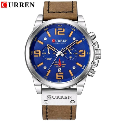 CURREN 8314 Luxury Brand Quartz Men Watch Military Waterproof Leather Strap Sport Mens Watches Fashion Casual Male Clock часы