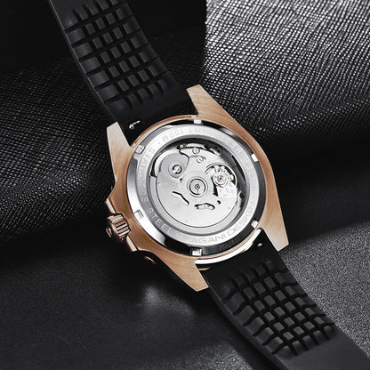 New Sports Men Mechanical Wristwatch Sapphire Luxury Automatic Watch Men Stainless Steel Waterproof Clock