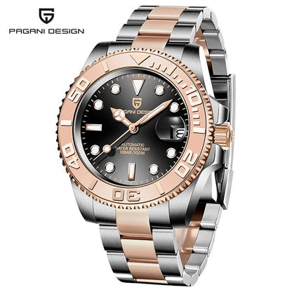 New Sports Men Mechanical Wristwatch Sapphire Luxury Automatic Watch Men Stainless Steel Waterproof Clock