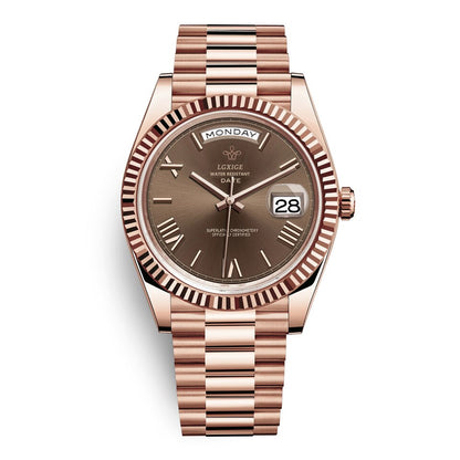 Original Casual Brand Watch Men Top Luxury Stainless Steel 3atm Waterproof daydate Business Men Fashion Wrist Watch