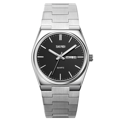 New Casual Quartz Clock Male Full Steel Time Week Date Sports Watch Mens Waterproof Business Wristwatches Man reloj hombre color4