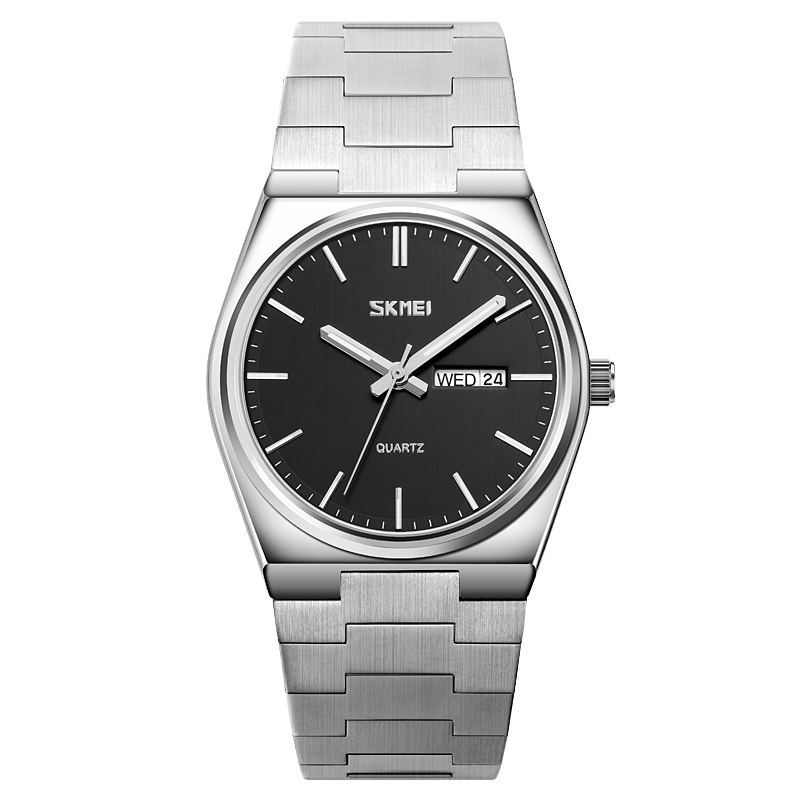 New Casual Quartz Clock Male Full Steel Time Week Date Sports Watch Mens Waterproof Business Wristwatches Man reloj hombre