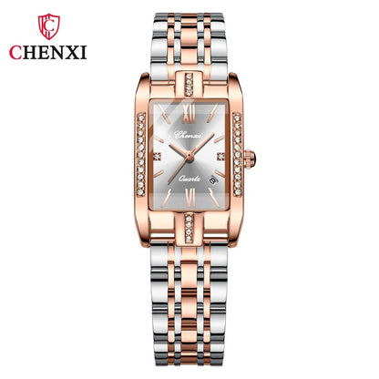 Fashion Woman Watch Luxury Brand Stainless Steel Bracelet Creative Unique Rectangle Watch For Ladies Quality Wristwatch Elegant White, China