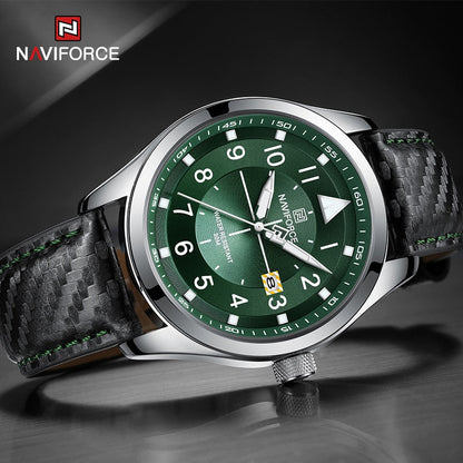 New Men Quartz Watches NAVIFORCE Business Luminous Waterproof Clock Leather Strap Wristwatches for Men Relogio Masculino