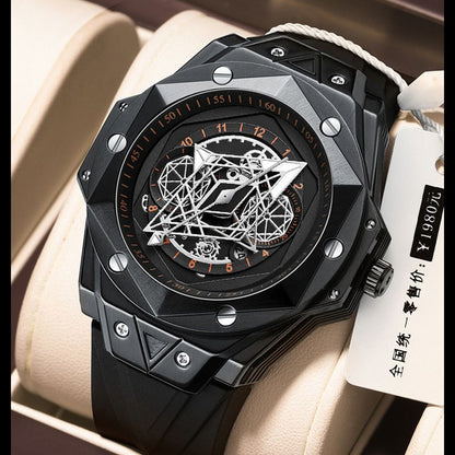 Men Watch Top Brand Luxury Sports Waterproof Quartz Clock Stainless Steel Business Leather Male Mens Watches Relogio Masculino Black