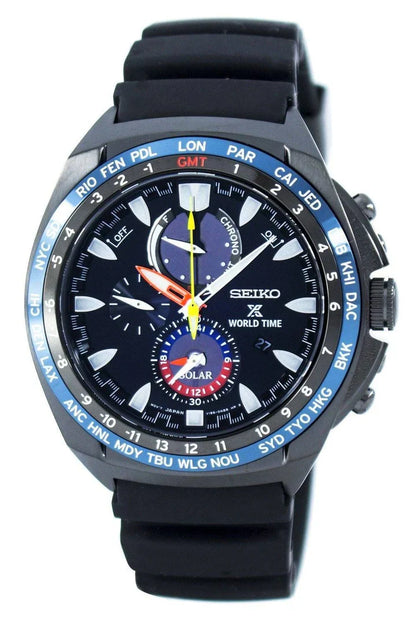 SEIKO PROSPEX WORLD TIME SOLAR SSC551P1 Blue Luxury Watch For Men