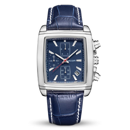 Watch Men Top Brand Luxury Rectangle Quartz Military Watches Waterproof Luminous Leather Wristwatch Men Clock
